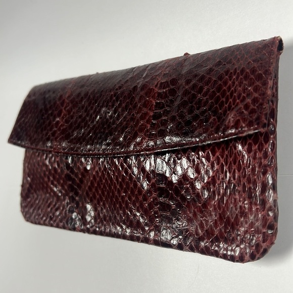 Marshall Field’s Vintage Python Snakeskin Clutch Wallet - Picture 2 of 13
